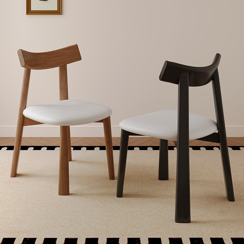 蓝色理想实木餐椅橡木软包家用靠背书桌椅现代简约餐桌椅子梳妆椅,住宅家具,餐椅,淘宝优惠券,粉丝福利购,淘宝优惠卷