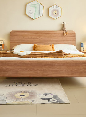 政府补贴蓝色理想青少年儿童原木实木床1.2-1.8m男孩女孩卧室床