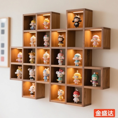 金盛达艺巴赫实木手办展示盒挂墙