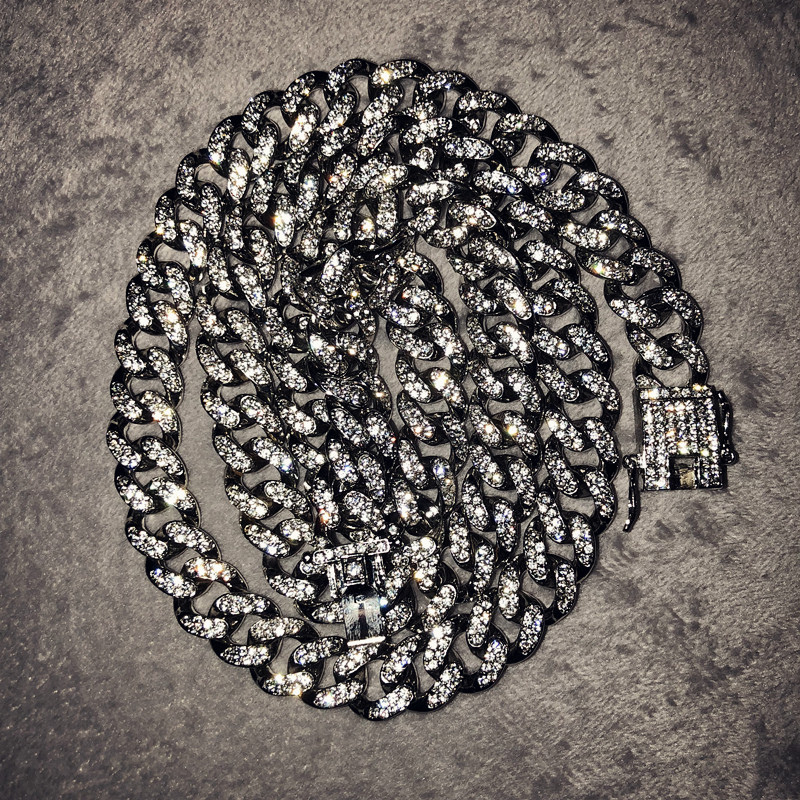 王嘉尔吴亦凡同款满钻古巴项链 欧美ins男女嘻哈hiphop短款锁骨链在类目 饰品/流行首饰/时尚饰品新, 项链中 - 来自Buy2taobao.com提供专业的淘宝代购服务