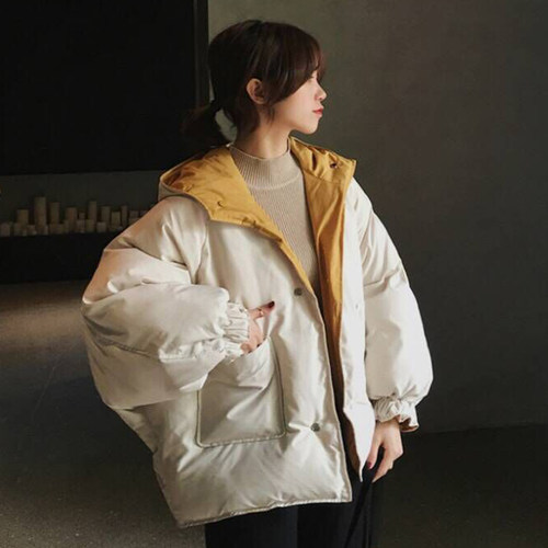 东大门短款chic风羽绒棉袄面包服