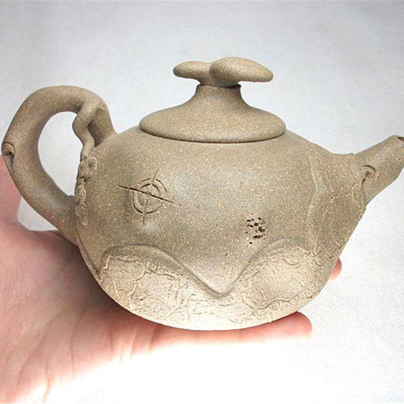 促销原矿绿泥200CC紫砂壶一y手壶徐孟大供春壶灵芝壶圆松针松叶壶