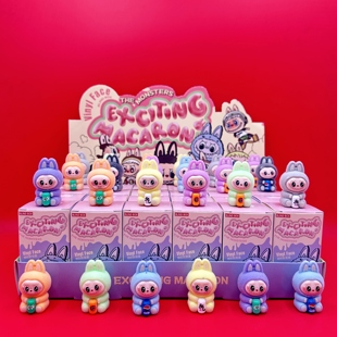 24盒拉布布植绒公仔洞洞乐手办摆件盲盒labubu挂件玩具娃娃机儿童