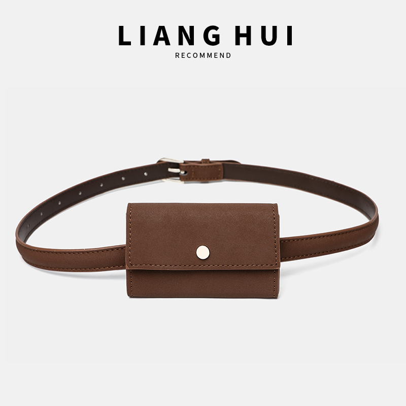 良汇特小腰包女高级感网红凹造型搭配精致时尚迷你穿皮带装饰腰间