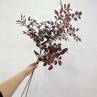 红花檵木仿真假叶子槐树叶室内客厅插花摆件玄关电视柜装饰绿植