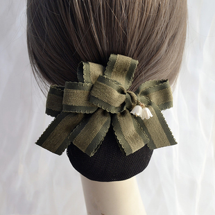 发套职业头花网兜韩国百搭发兜银行空姐护士盘头发夹工作发饰品新