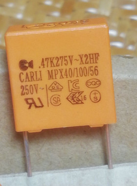 0.33K275v x2hf CARLI MPX40/100/56 250v方块安规电容凯利334