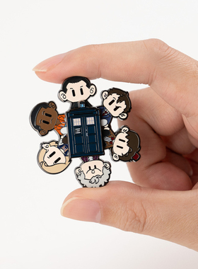 Doctor Who神秘博士赛凡正版周边Tardis塔迪斯转转徽章
