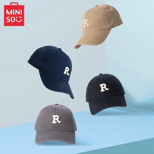 MINISO名创优品R标字母棒球帽男女生百搭时尚鸭舌帽子学生防晒帽