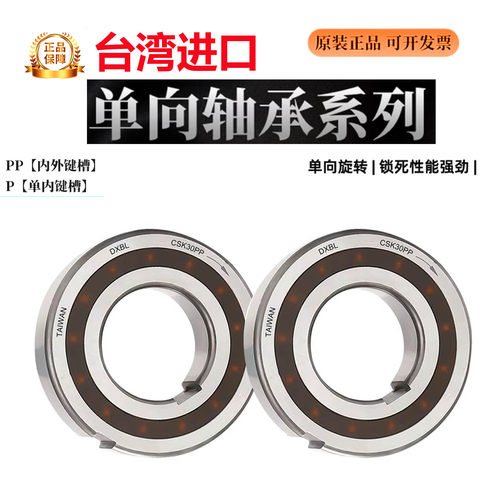 CSK单向轴承P/PP带内外键槽止退
