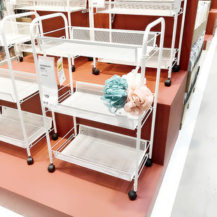 国内宜家代购霍纳文推车整理置物架收纳架可移动浴室洗浴储物车铁