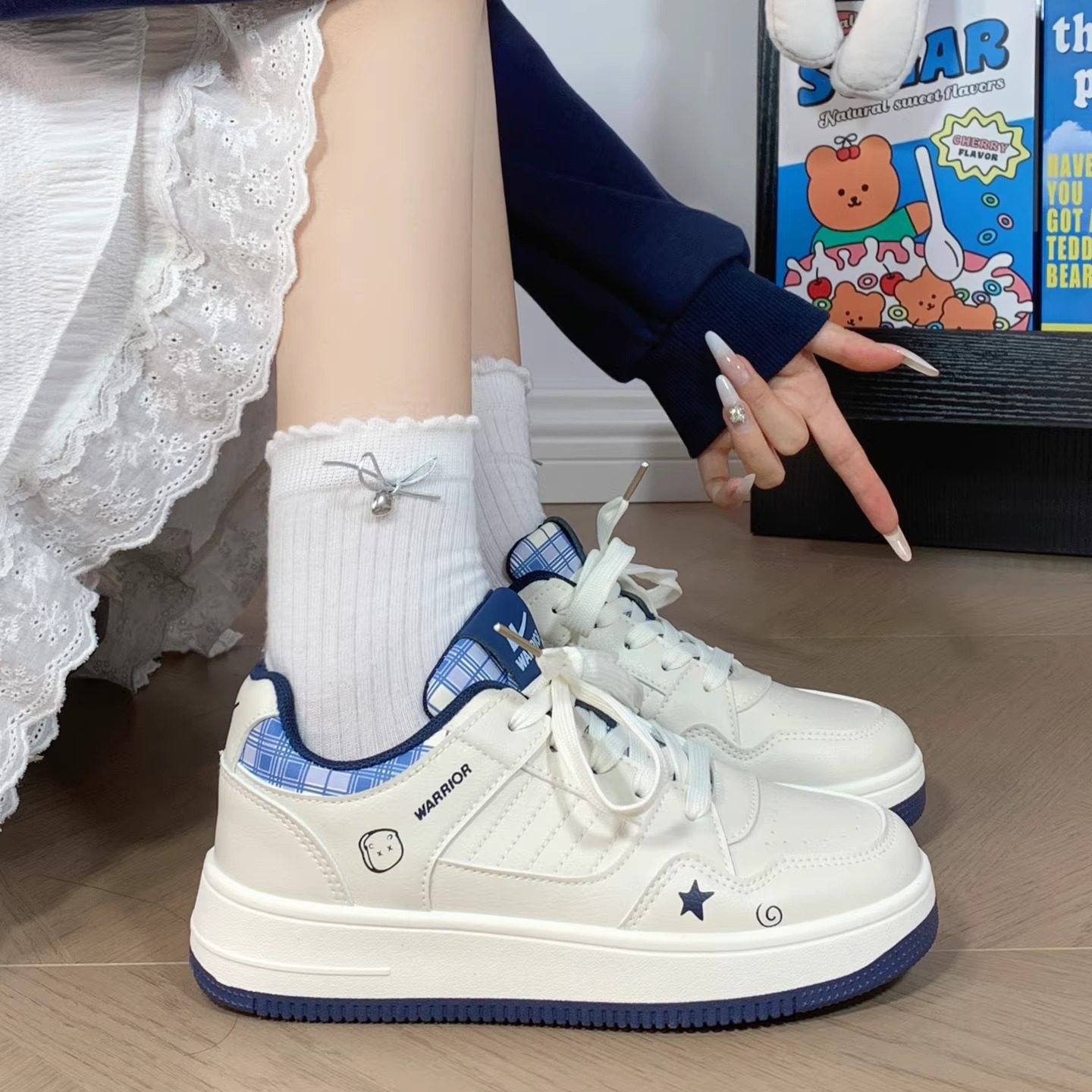 回力板鞋厚底简约秋冬女系带休闲鞋百搭时尚学生可爱小白鞋女鞋子,女鞋,休闲板鞋,淘宝优惠券,粉丝福利购,淘宝优惠卷