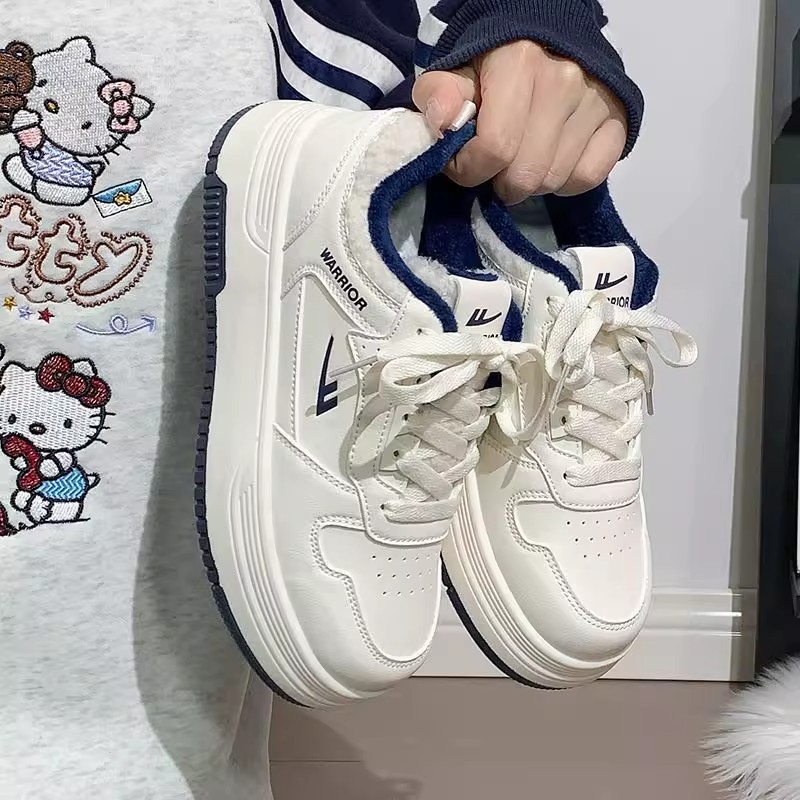 回力棉鞋加绒冬季爆款小白鞋男厚底增高板鞋新款百搭爆款休闲鞋潮