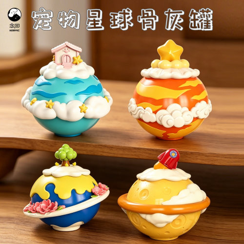 宠物星球陶瓷骨灰罐盒祭祀用品