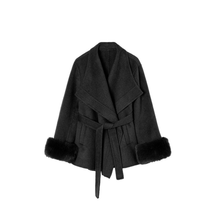 露露酱NN~「枫林列车」纹边狐狸毛双面羊毛大衣BQY25115,女装/女士精品,毛呢外套,淘宝优惠券,粉丝福利购,淘宝优惠卷