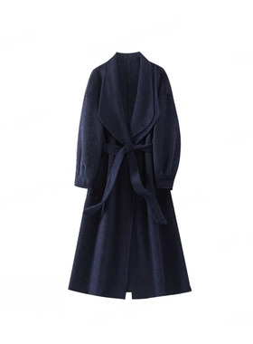 【草莓粉丝专享】复古大衣气质高级感立领毛呢外套BQJ2506双领