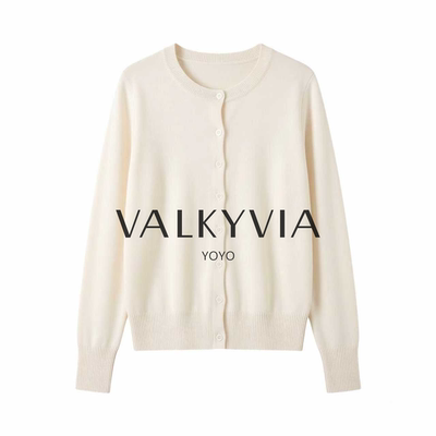 【Valkyvia/悠悠奢品】航邦祺时尚圆领修身亮丝针织开衫LH--21