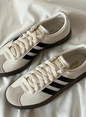adidas Vl Court Classic 百搭舒适 减震耐磨防滑低帮板鞋 JI0497