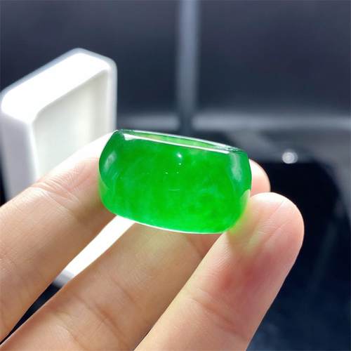 阳绿指环男女款玉石扳指帝王绿