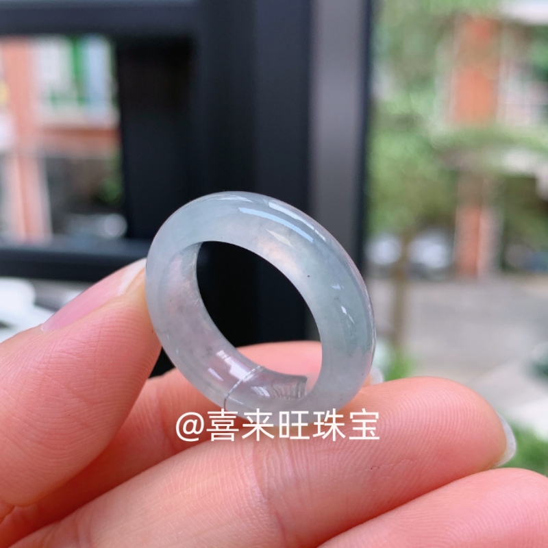 冰透种白冰高冰种玉石戒指指环