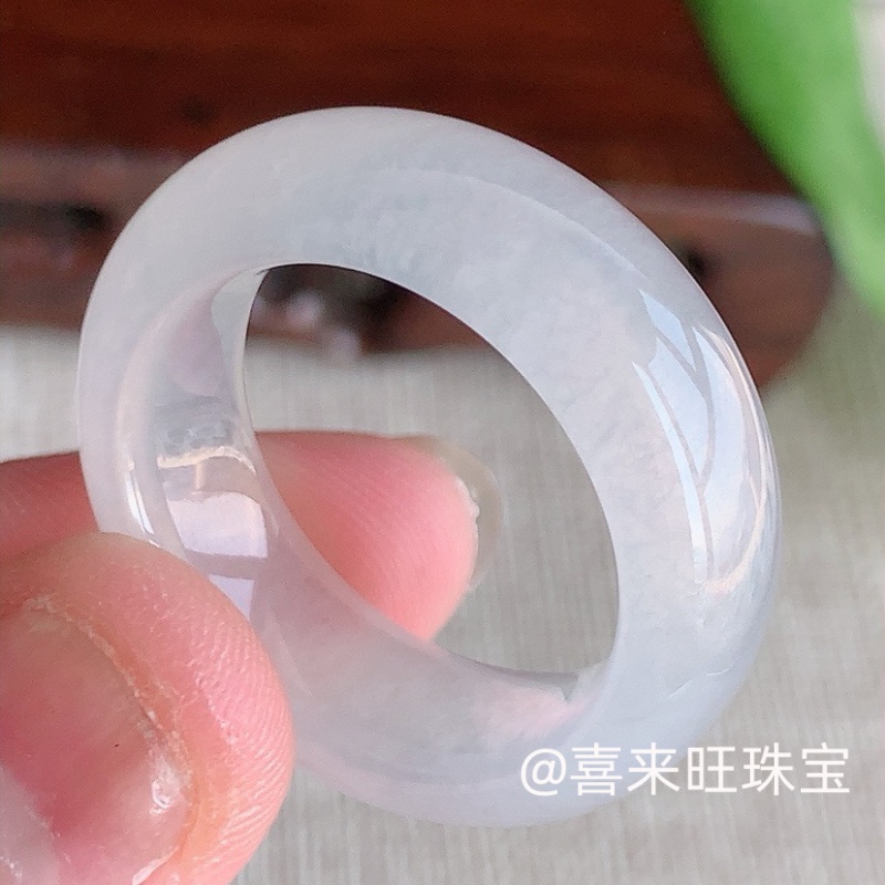 冰透种白冰高冰种玉石戒指指环