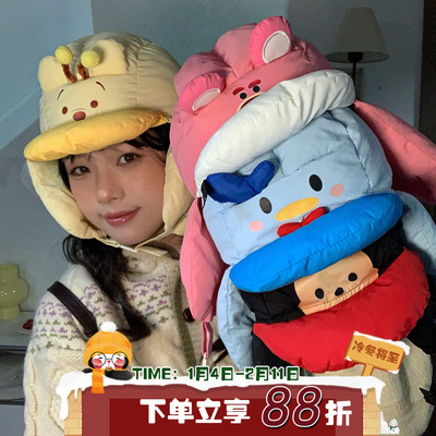 陈奶奶迪士尼正版维尼小熊雷锋帽