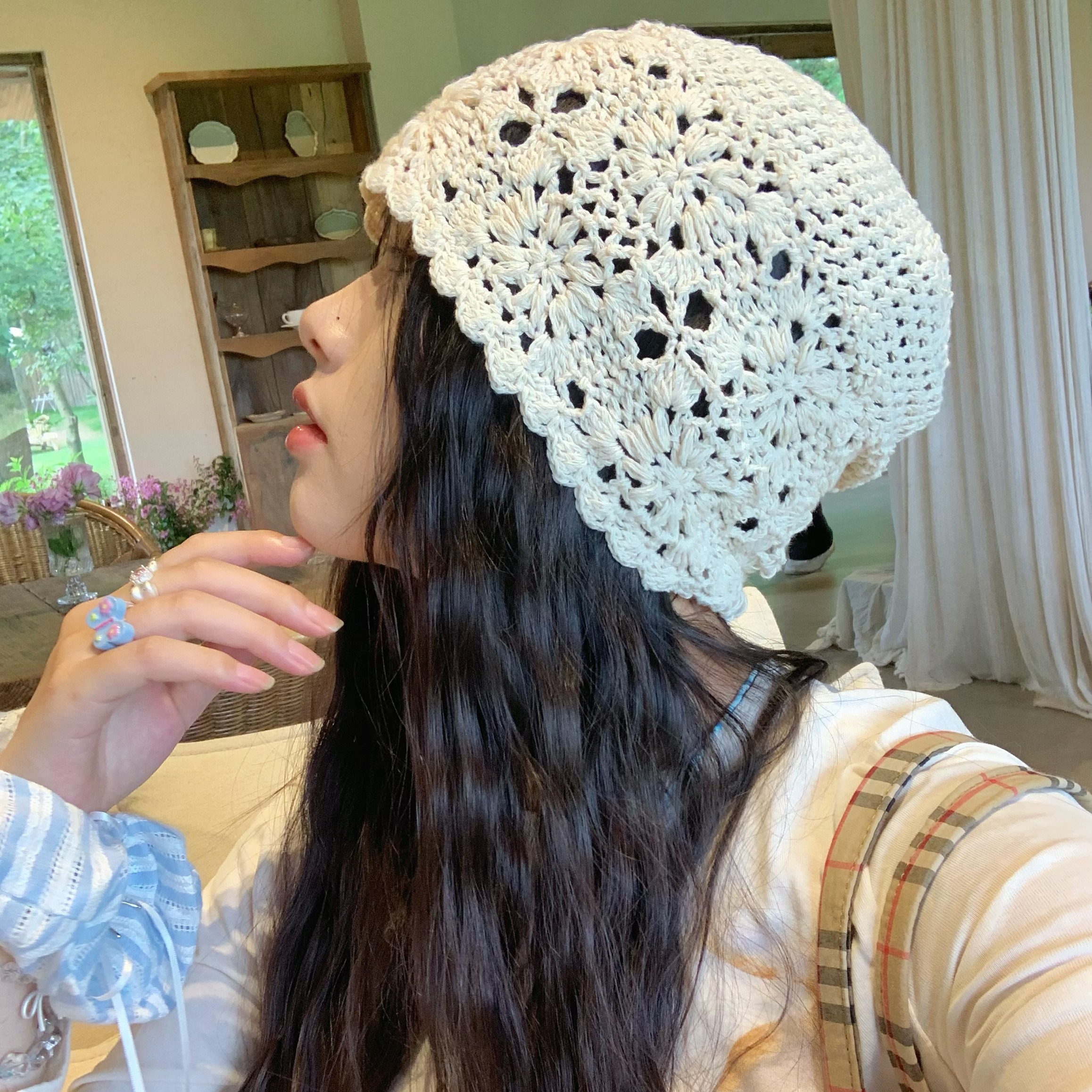 日系复古包头堆堆帽女春秋夏