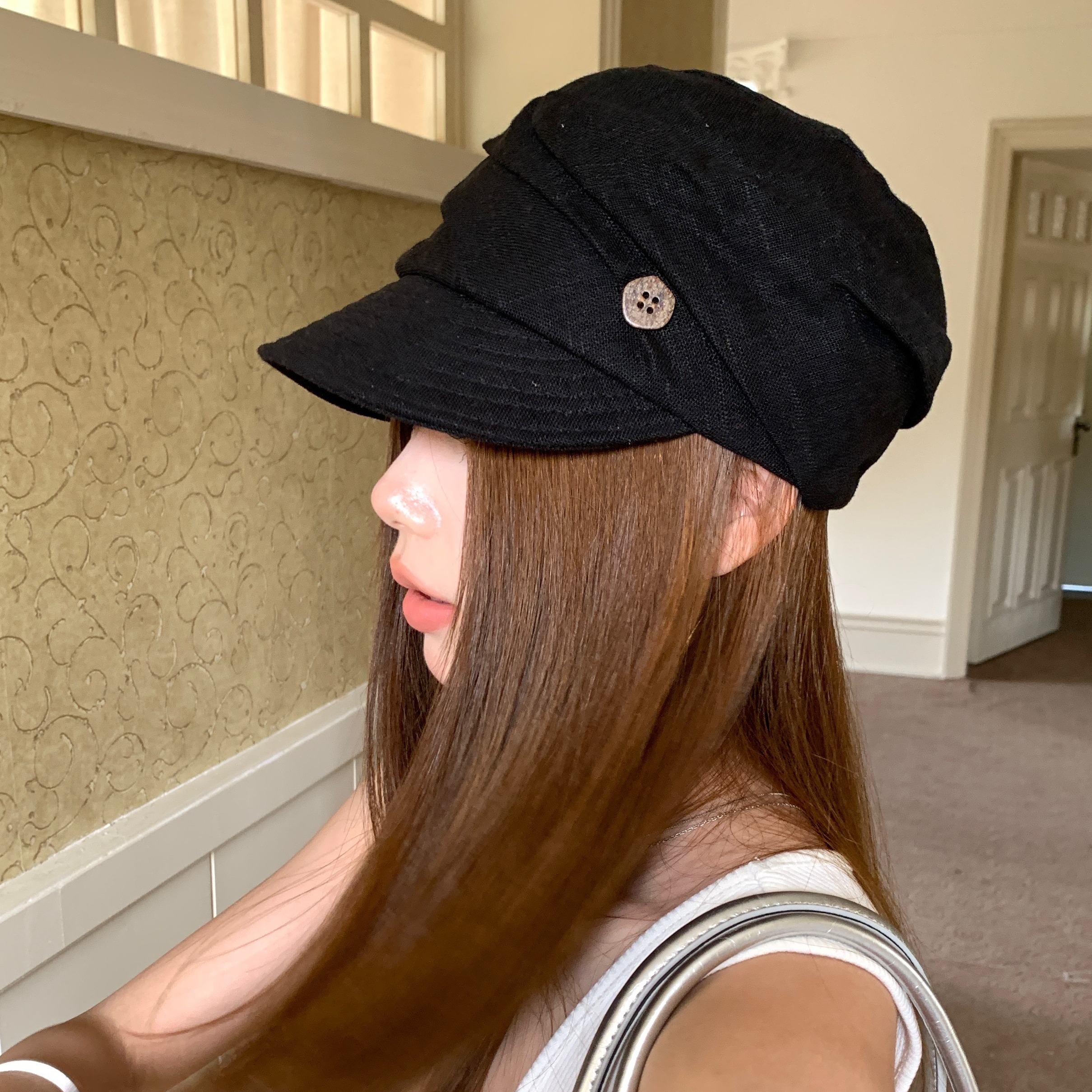 陈奶奶日系纽扣八角帽