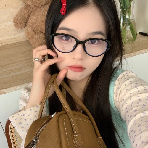 眼镜框女近视装饰可配有度数复古素颜茶色眼睛防蓝光