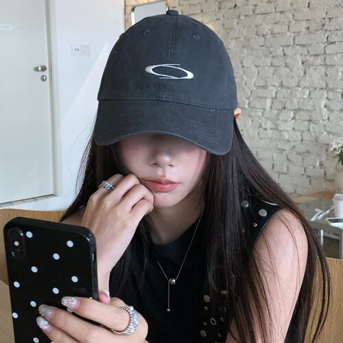 复古做旧美式街头刺绣棒球帽女