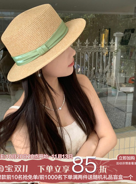 法式优雅草帽新款女田园风