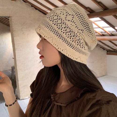 陈奶奶韩系镂空堆堆帽子女夏