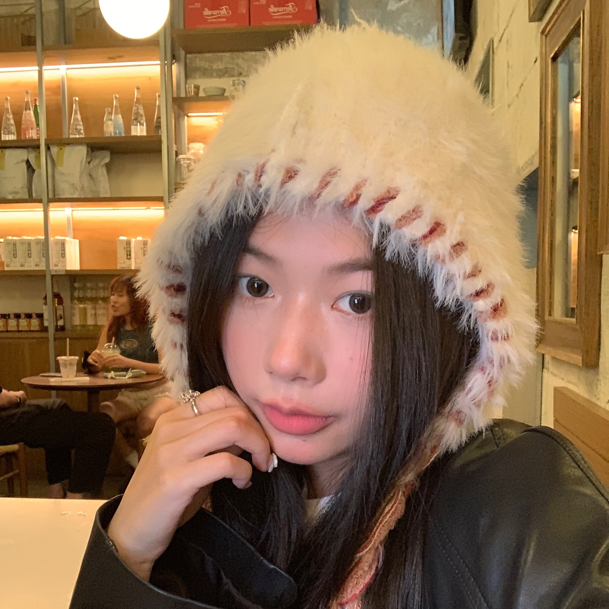 陈奶奶韩版氛围感毛绒巴拉克帽子女秋冬保暖护耳针织显脸小雷锋帽