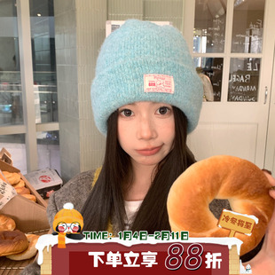 冬日来信~陈奶奶秋冬软糯保暖针织帽子女加厚时尚百搭冷帽包头帽