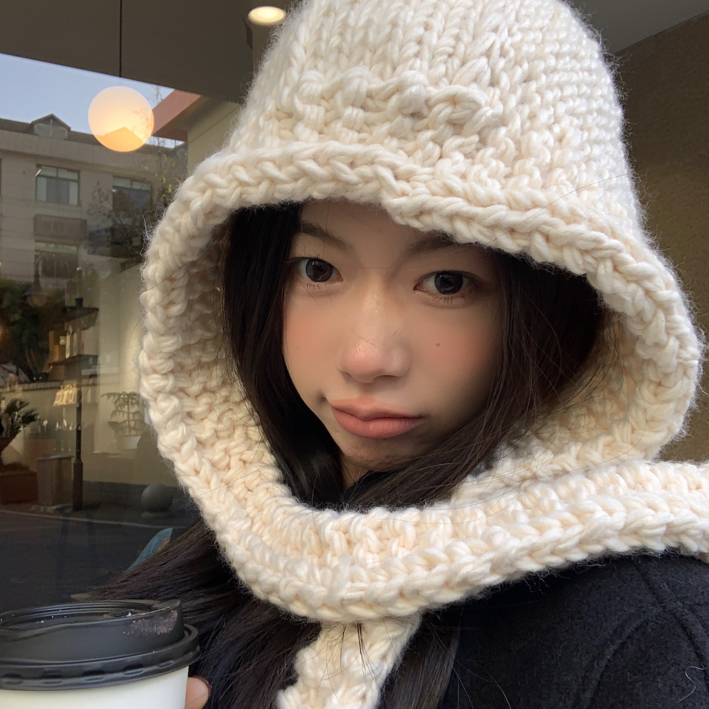 手工钩织粗针织加厚雷锋帽毛线帽