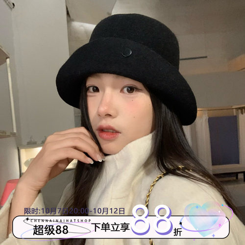 陈奶奶韩系千金风时尚礼帽女