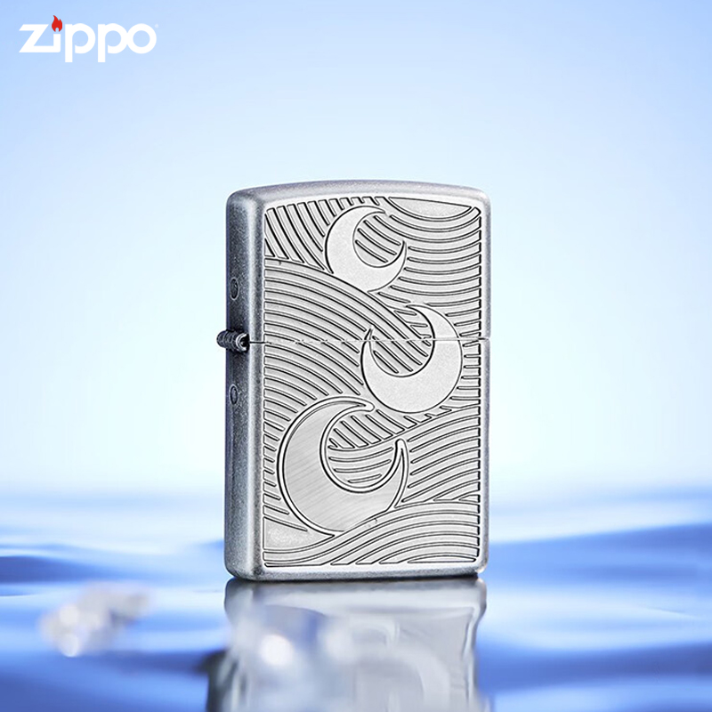 zippo月光海影送礼煤油打火机