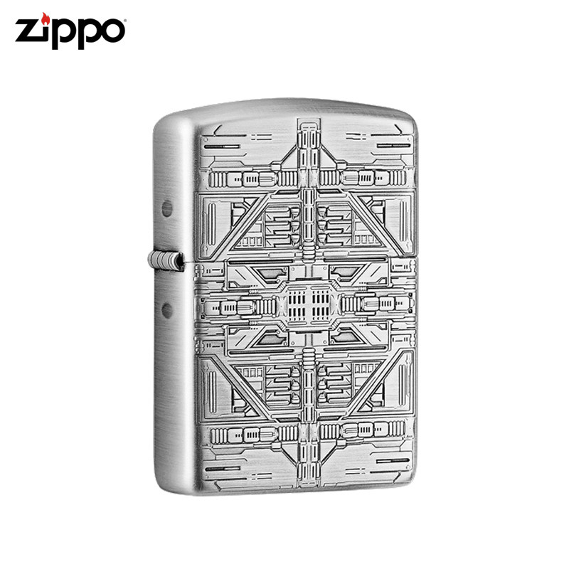 正版zippo打火机机械帝国系列之宝防风煤油打火机质感古银送礼物