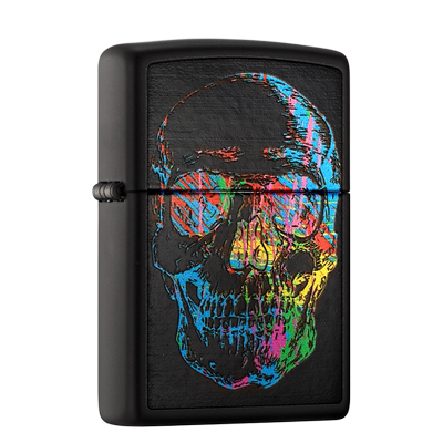 zippo纯铜彩印黑哑漆涂鸦送礼