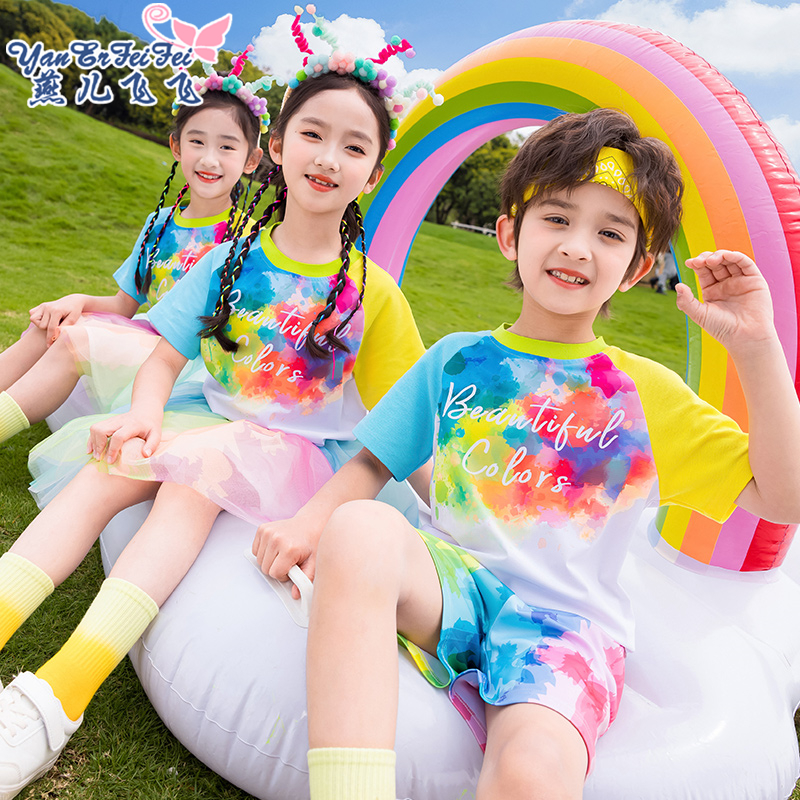 纱裙儿童演出服小学生啦啦队服装