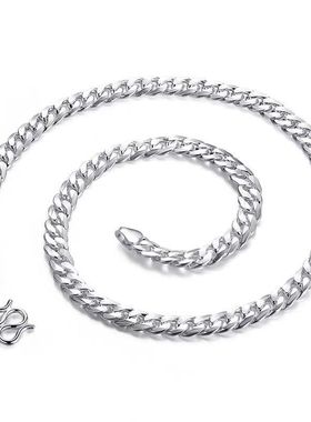 镀银粗款男士项链复古时尚霸气