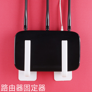 WIFI上墙承重置物挂架 路由器壁挂收纳架放光猫创意挂钩免打孔安装