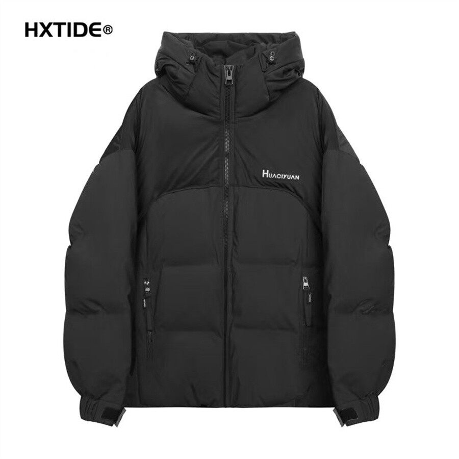 HX狐轩男装秋冬新品短款连帽棉衣新款韩版时尚休闲冬装棉衣外套潮