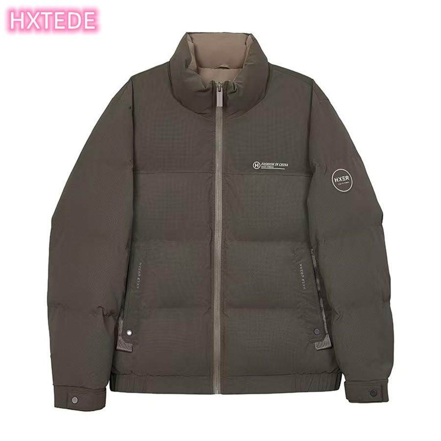 HX狐轩男装秋冬新品立领棉衣外套冬装韩版时尚百搭短款字母棉服潮