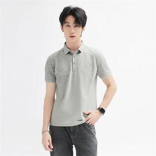年轻潮流时尚 翻领短袖 印花t恤夏装 休闲polo衫 夏季 HX狐轩男装 新品