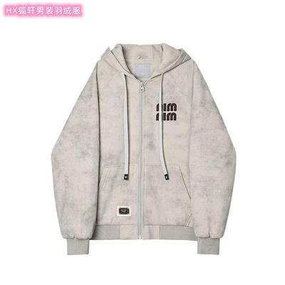 狐轩男秋冬新品短款连帽棉衣外套