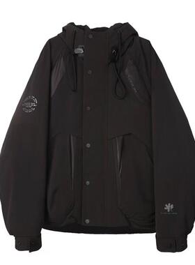 HX狐轩男装秋冬新品连帽羽绒服潮流帅气时尚休闲短款外套90白鸭绒