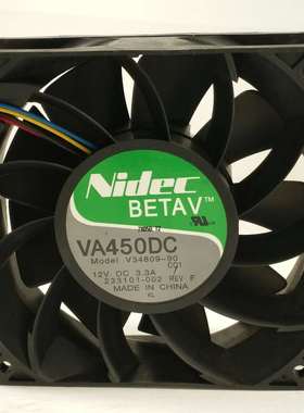 原装Nidec VA450DC V34809-90 12V 3.3A 12CM 12038 超大风量风扇