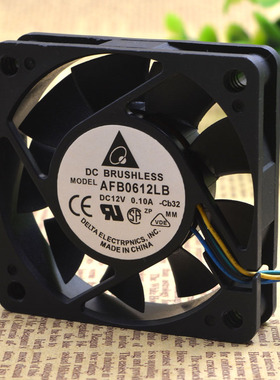 台达 6015 6CM AFB0612LB 12V 0.10A 4线PWM温控 CPU静音散热风扇