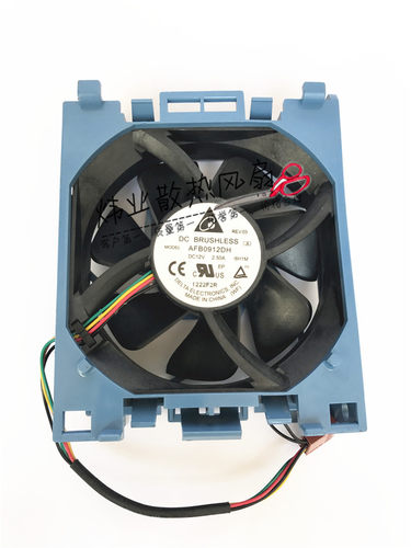 品牌 台达 DELTA

型号 AFB0912DH
尺寸 92*92*25mm
轴承 双滚珠轴承
标准电压 12V
电流  2.5A
转速 8600RPM
线头：5P四线
风扇接口 主板4针接口
额外功能 测速PWM控速功能
特点 免维护双滚珠轴承，超长使用寿命，具备充足的散热风量和风压。
